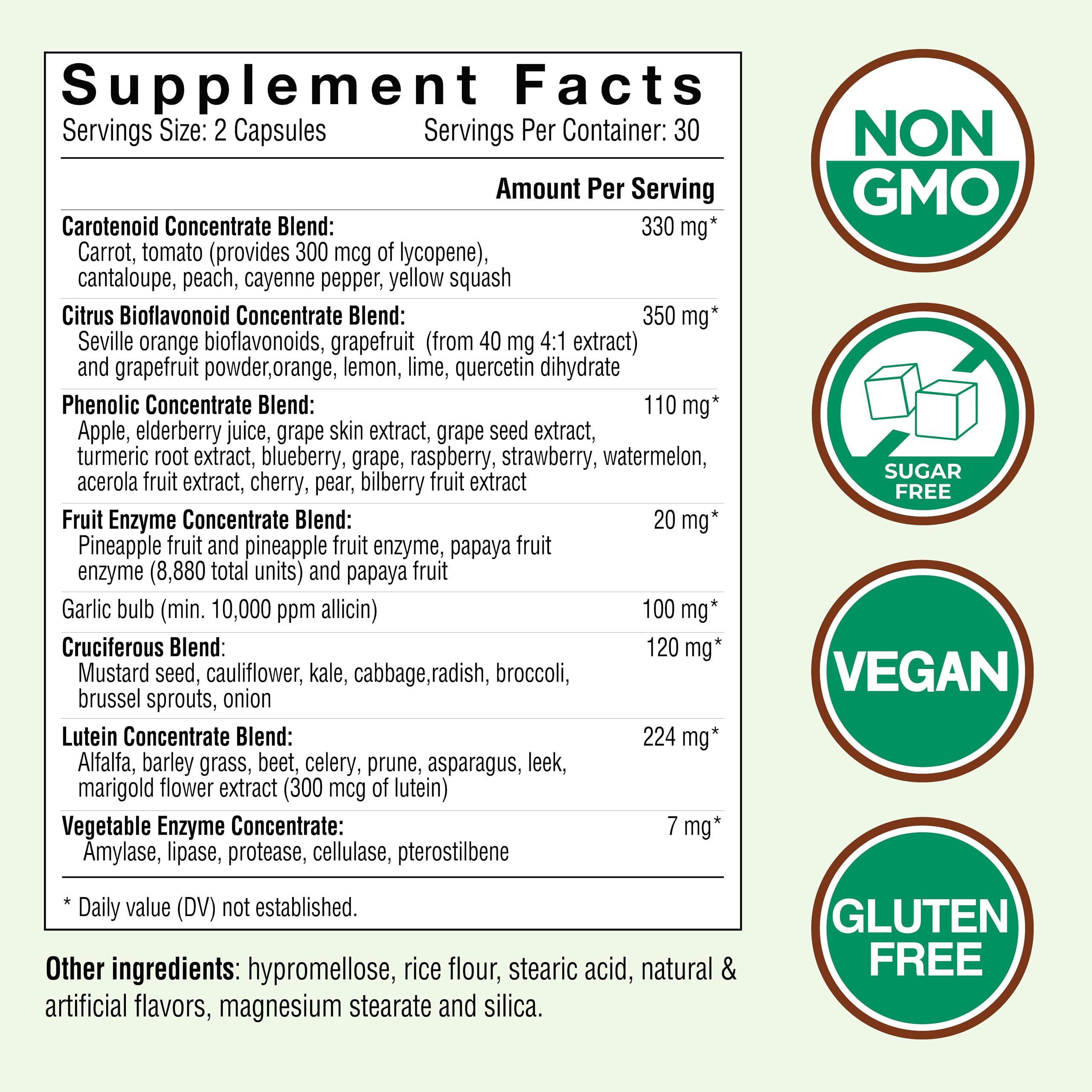 COUNTRY FARMS Super Fruits and Veggies Capsules, Whole Food Supplement, Powerful Antioxidant, Supports Energy, Immune Health, Boosts Digestive Health, 30 Super Foods, 30 Servings - Image 2