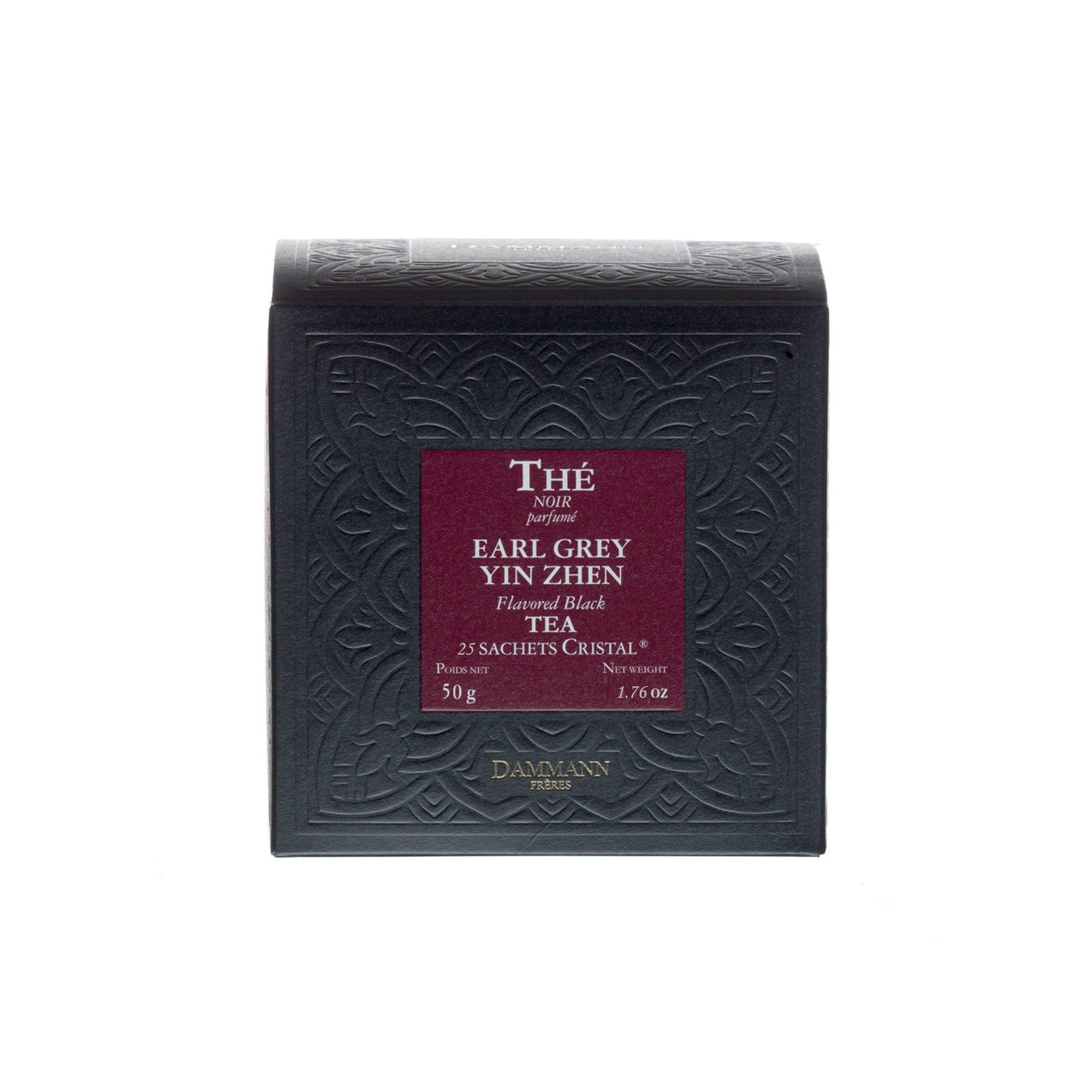 Dammann Freres Sachets, Earl Grey Tea Bags, Premium Gourmet French Black and Citrus Infused Tea, 25 Count (Single Pack)