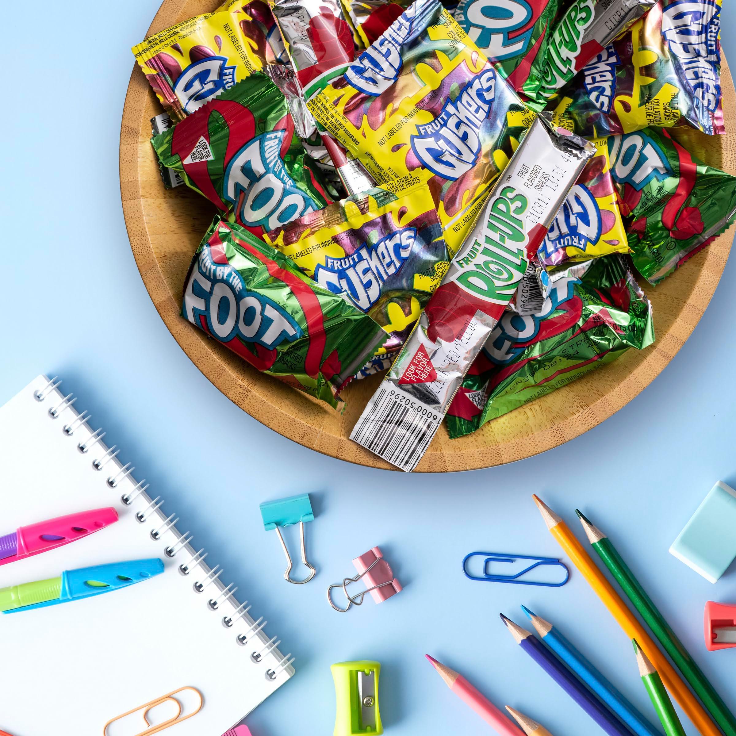 Fruit Roll-Ups, Fruit by the Foot, Gushers, Flavored Snacks Variety Pack, Gluten Free, 16 Ct, 10.2 oz - Image 5